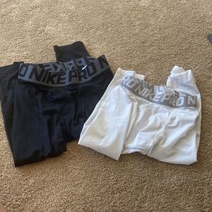 Mens White Nike Tights 